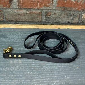 7' USA Biothane Standard Dog Leash w/Traffic Handle 5/8" wide Brass Trigger Snap
